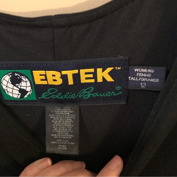 Eddie Bauer Ebtek Women’s Black Overall Winter Ski Pants Tall Size - Picture 11 of 12